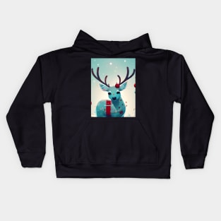 Little Christmas Reindeer Kids Hoodie